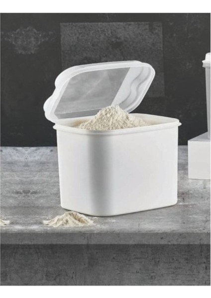 2'li 10 Litre Un ve Bakliyat Saklama Kutusu Beyaz, Pratik ve Şık Tasarım