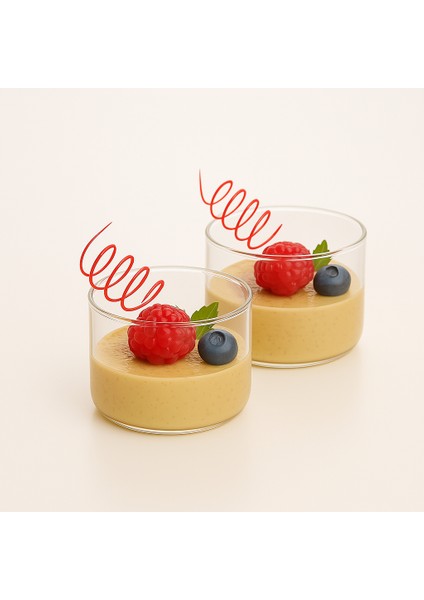 4’lü Üfleme Borosilikat Cam Sufle Seti 0,20 Lt – 80X57 mm