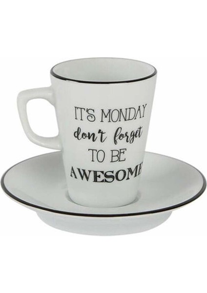 Beyaz Kahve Fincanı, Şık ve Kullanışlı, 95 cc Kapasite.