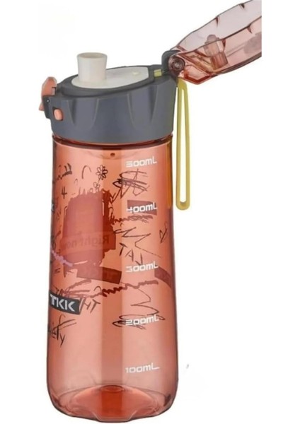 Pembe Desenli 500ML Su Matara, Sağlıklı ve Şık Tasarım