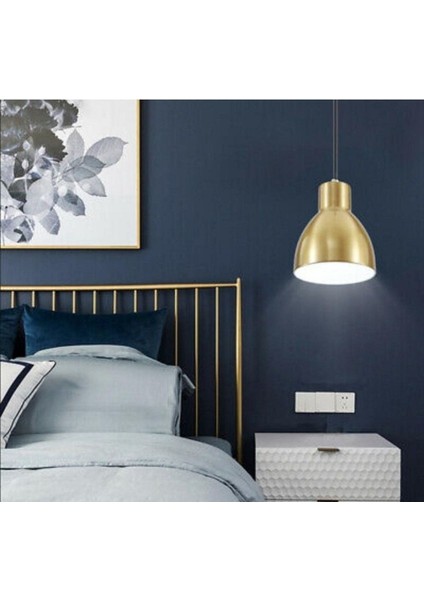 Şık Tekli Mat Altın Sarkıt Avize, Koridor ve Yatak Başı Dekorasyonu