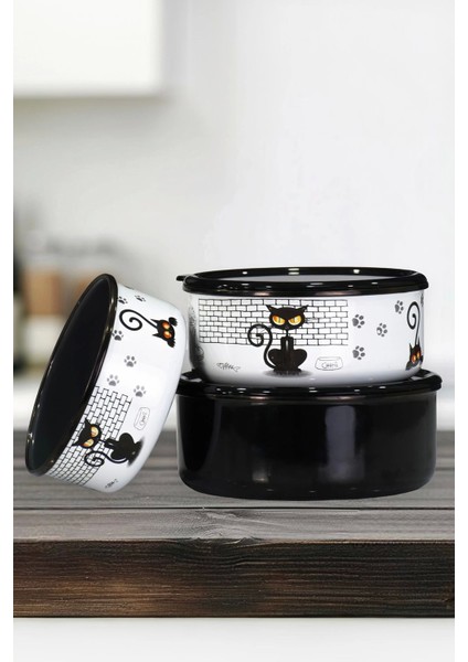 Çok Renkli Emaye Üçlü Saklama Seti, Şık ve Pratik Ev Düzeni Için Idealdir fiyatları