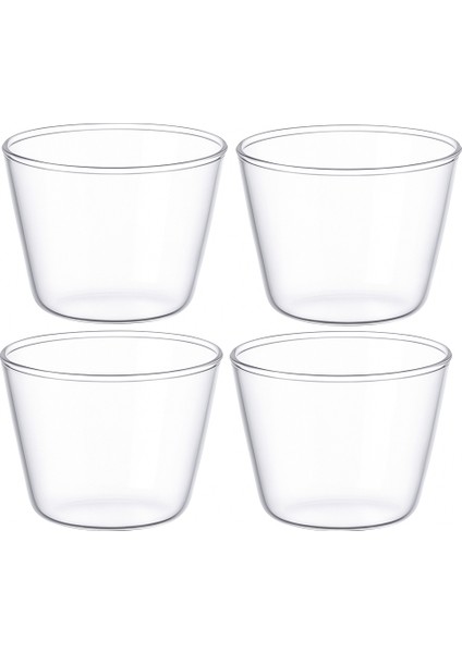 4’lü Üfleme Borosilikat Cam Sufle Seti 0,20 Lt – 83X75 mm