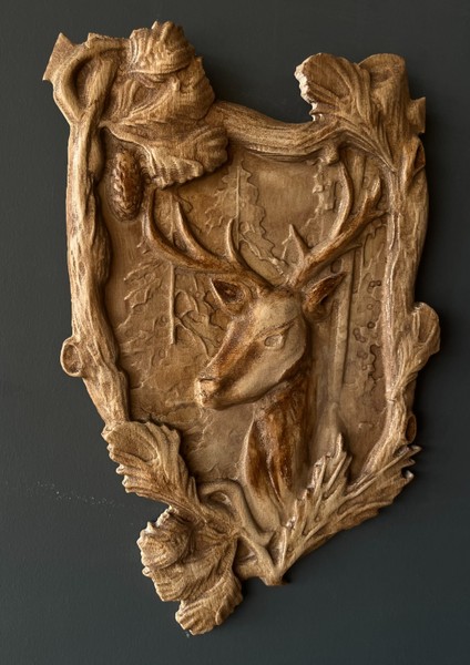 Store Ormanın Asil Bekçisi – Ahşap Oyma Geyik Duvar Tablosu | Rustik ve Doğa Temalı Dekor indirimleri