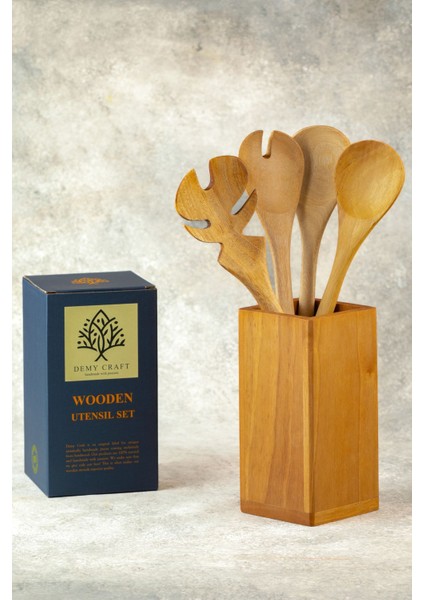 Ahşap Kahverengi Kaşıklık, Şık ve Doğal Mutfak Düzeni Için Uygun fiyatları