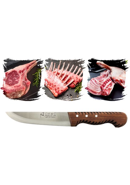 Ahşap Saplı Kasap Bıçağı No.2, Dayanıklı ve Şık Tasarım modelleri