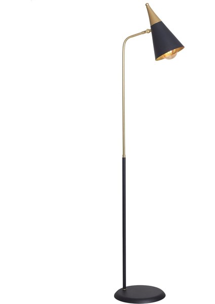 Şık Sarı-Siyah Metal Gövde Lüks Yerden Aydınlatmalı Lambader fiyatları