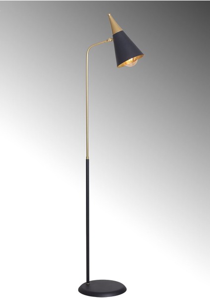 Şık Sarı-Siyah Metal Gövde Lüks Yerden Aydınlatmalı Lambader modelleri