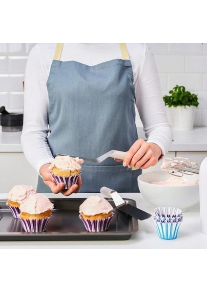 Gri ve Beyaz Pasta Spatulası, Yüksek Kalite, Dayanıklı ve Pratik Mutfak Gereci fiyatları