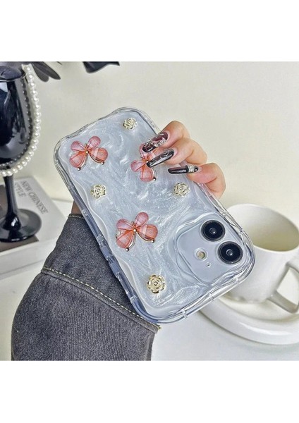 iPhone 11 Uyumlu Zebana Gül ve Kelebek Figürlü Floral Silikon Kılıf-Rose Gold fiyatları