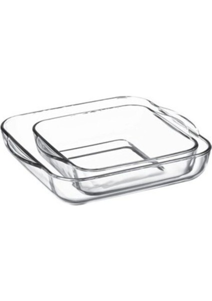 Iki Adet Kare Fırın Tepsisi, Kahverengi, Dayanıklı ve Pratik Kullanım