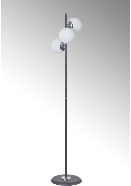 Şık Siyah Metal ve Beyaz Cam Lüx Yerden Aydınlatma Lambası modelleri