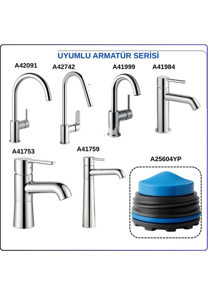 A25604YP + Anahtar Vitra-Artema Perlatör M215X1-A Cache Slot modelleri