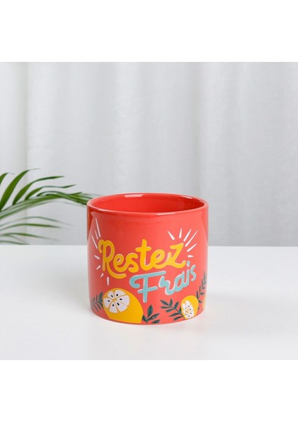 4'lü Limonlu Seramik Kavanoz Set Şekerlik Çay Kahve Saklama Kabı Baharatlık