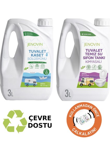 Sifon Temizliği Karavan & Tekne Tuvalet Wc Atık Kimyasalları Çam Kokulu 3L | Katı Atık Parçalama