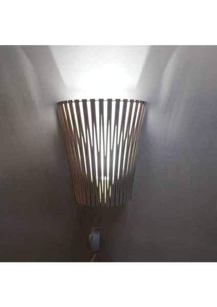 Ahşap Dekor Gece Aydınlatması Duvara Asılan Işık (GK121) Beyaz