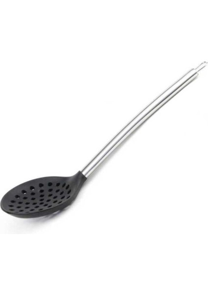 Siyah Silikon Mutfak Seti 3'lü; Kaşık, Spatula, Kepçe, Spagetti Kaşığı, Kevgir fırsatları
