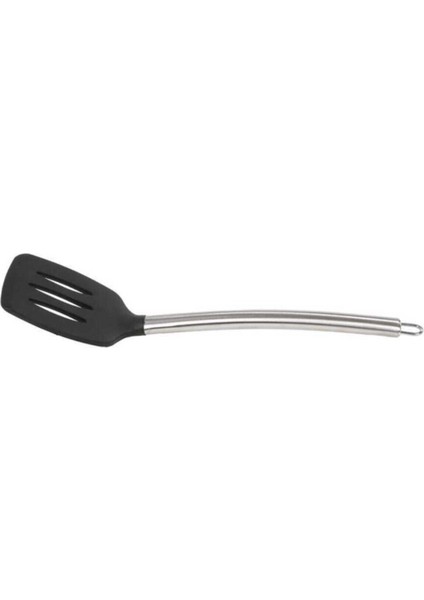 Siyah Silikon Mutfak Seti 3'lü; Kaşık, Spatula, Kepçe, Spagetti Kaşığı, Kevgir