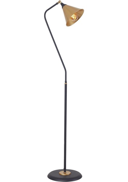 Modern Sarı ve Siyah Metal Gövdeli Şık Yer Lambası, Dekoratif Aydınlatma fiyatları