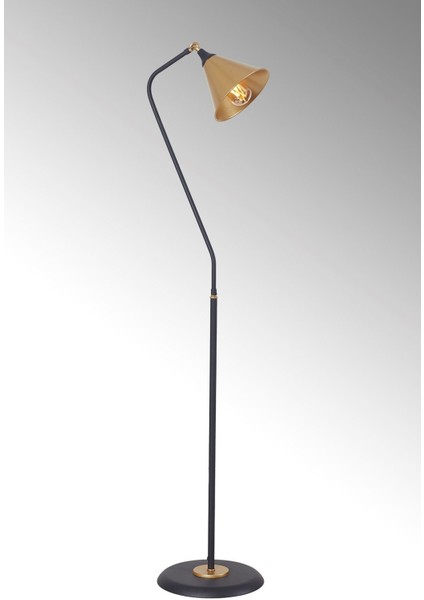 Modern Sarı ve Siyah Metal Gövdeli Şık Yer Lambası, Dekoratif Aydınlatma modelleri