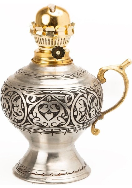 El Işlemeli Bakır Gaz Lambası, Osmanlı Tarzı, Yükseklik 38CM, Kalınlık 0,8mm fiyatları