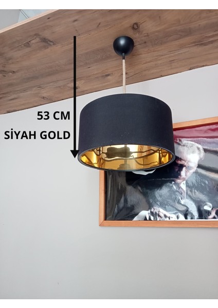 Siyah ve Altın Renkli Jüt Örgü Kablo Dekor Başlığı, Yatak Odası ve Salon Için Şık Seçenek