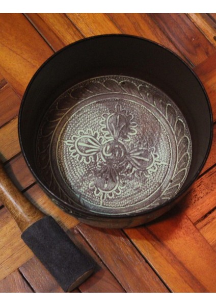 Beyaz Desenli Meditasyon ve Yoga Çanı, Tibet Çanı, Singing Bowl fiyatları
