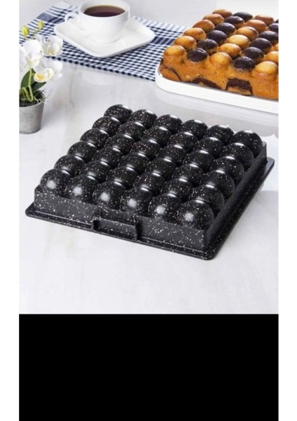 28 cm Gri Atom Kartopu Kek Kalıbı, Pratik ve Şık Mutfak Gereci