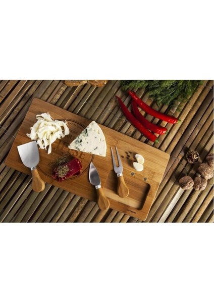 Bambu Sunum Tabağı Seti, 4 Parça, Bej, Sağlıklı ve Şık Tasarım modelleri