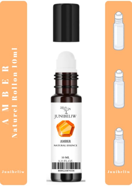 Bitkisel Doğal Kokulu Masaj Yağı Esansiyel Yağ Roll On Esans Amber Natural 10 ml