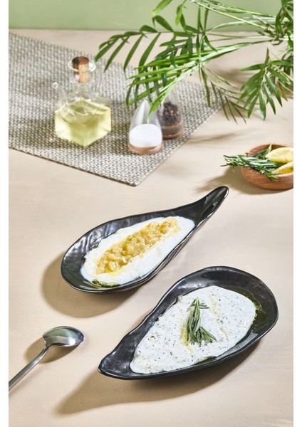 Siyah Cam Meze ve Çerez Servis Tabağı Seti, 2'li, Şık ve Kullanışlı Tasarım fiyatları
