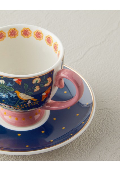 Lacivert 4'lü Kahve Fincan Takımı, 2 Kişilik, 100 Ml, Şık ve Zarif Tasarım fırsatları