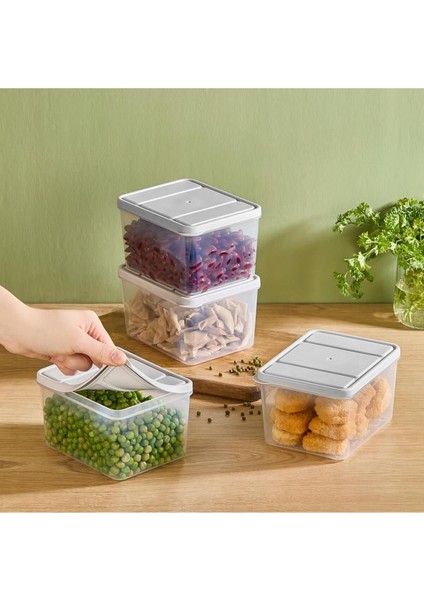 4'lü Renkli Derin Saklama Kabı, 1 Lt, Pratik ve Şık Mutfak Gereci