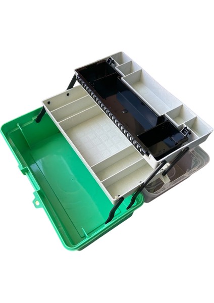 2 Raflı Yeşil Balıkçı Kutusu fiyatları