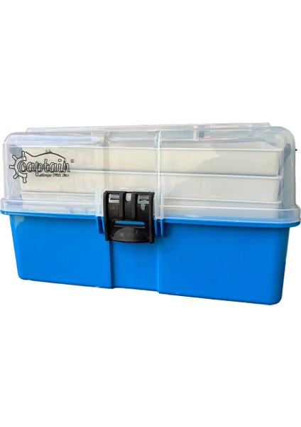 3 Raflı Mavi Balıkçı Kutusu