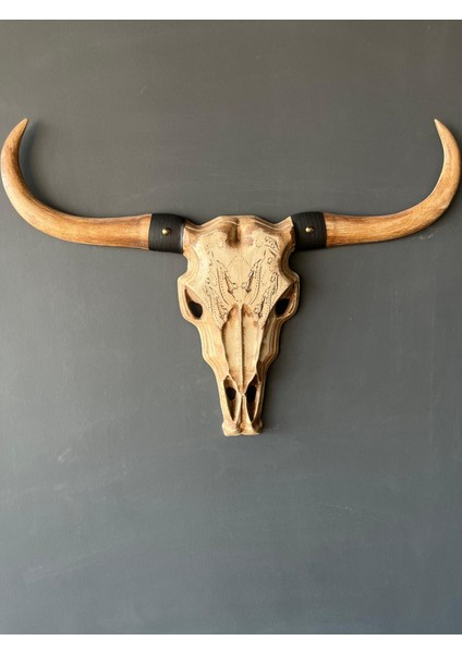 Store Kurucu Ruh – El Yapımı Ahşap Bufalo Kuru Kafa Duvar Büstü | Rustik ve Bohem Dekoratif Heykel fiyatları