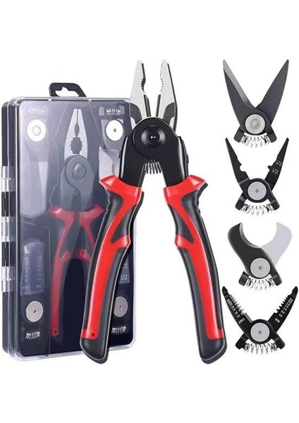 5 Başlıklı Pense Seti – Değiştirilebilir Uçlu, Tel Kesici, Segman ve Halka Pense Başlıklı, Profesyonel El Aleti