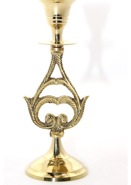 Tekli Pirinç Şamdan Model 6