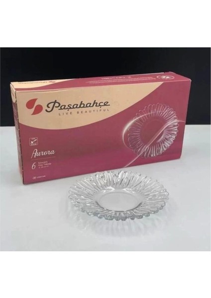 Turuncu 6'lı 12 cm Aurora Çay Tabağı Seti, Şık ve Kullanışlı.