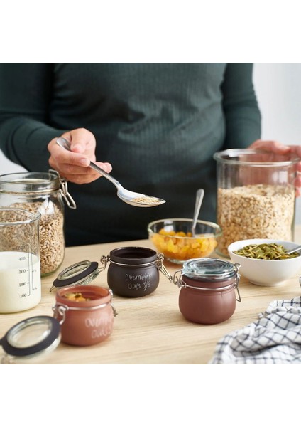 Renkli Cam Kavanoz Seti, Kapaklı, 13 Cl, 3'lü Paket fiyatları