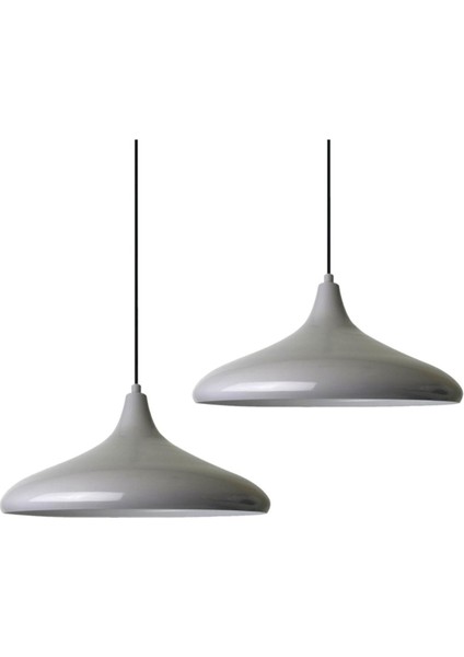 Gri Ikili Retro Sarkıt Avize, Mutfak ve Salon Için Şık Lambalar