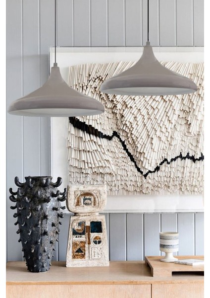 Gri Ikili Retro Sarkıt Avize, Mutfak ve Salon Için Şık Lambalar modelleri