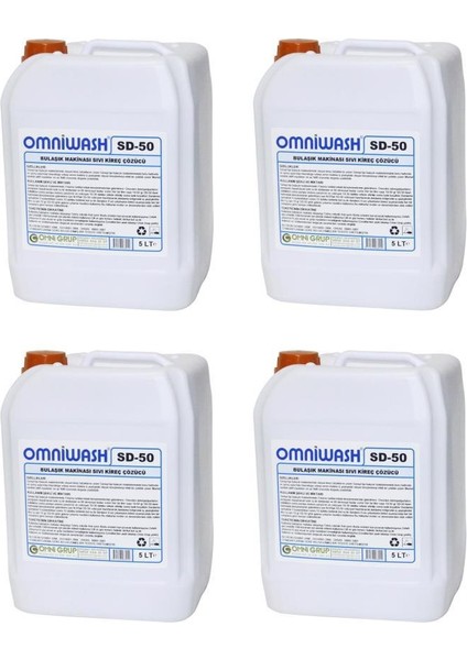 Sd-50 Bulaşık Makinesi Sıvı Kireç Çözücü 5000 ml 4 Adet