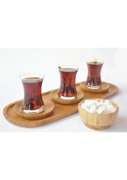 Kahverengi Yuvarlak 6'lı Çay Tabağı Takımı, Şık ve Kullanışlı Tasarım fiyatları