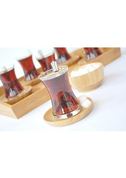 Kahverengi Yuvarlak 6'lı Çay Tabağı Takımı, Şık ve Kullanışlı Tasarım modelleri