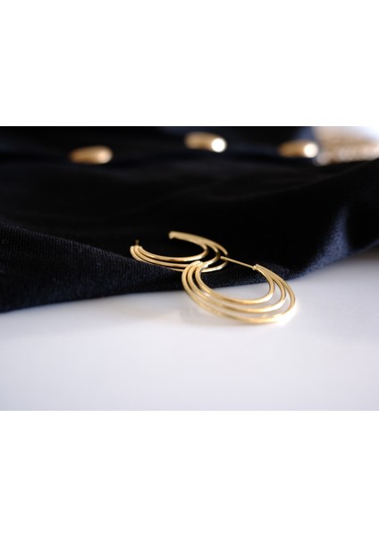 Saaden Üç Yol Halka Küpe