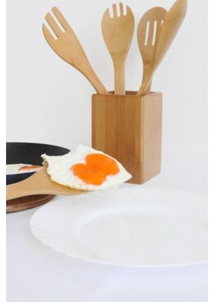 Beyaz 6 Parça Renkli Kaşık Seti, Şık ve Kullanışlı Mutfak Gereçleri fiyatları