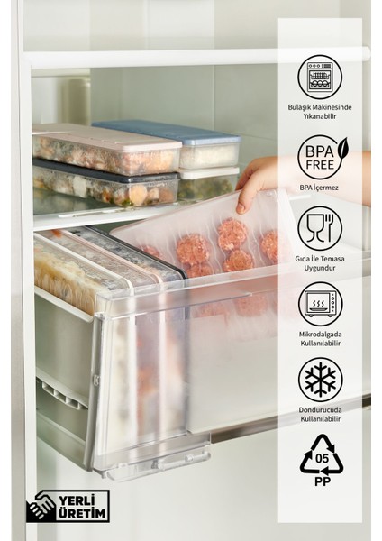 Gri 2'li 1l Saklama Kabı Seti, Pratik ve Şık Mutfak Düzeni Sağlar. fiyatları