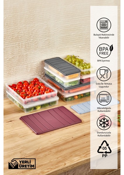 Gri 2'li 1l Saklama Kabı Seti, Pratik ve Şık Mutfak Düzeni Sağlar. fırsatları