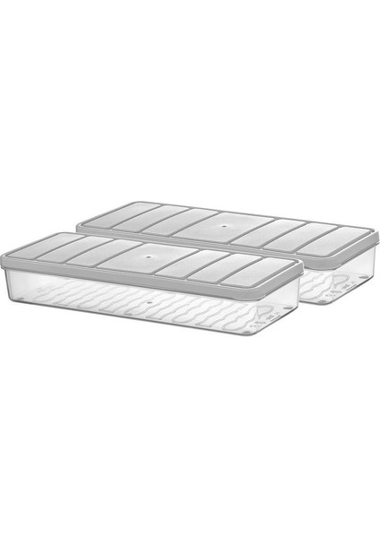 Gri 2'li 1l Saklama Kabı Seti, Pratik ve Şık Mutfak Düzeni Sağlar. indirimleri